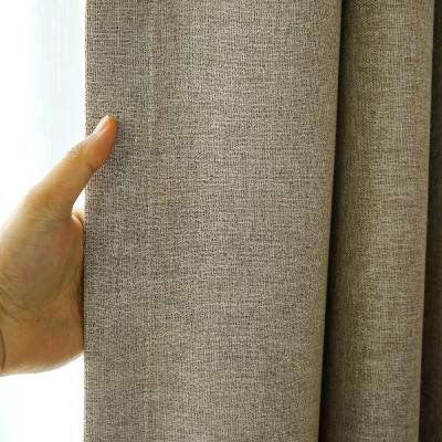 China 100% Polyester,China Blackout Curtain Fabric Suppliers Blackout Window Curtain Fabric Ready Made Faux Linen Curtain for sale