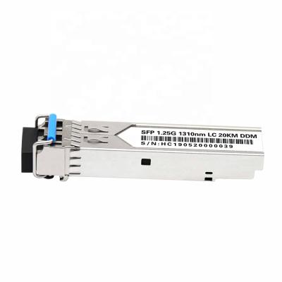 China Reliable and stable FTTH module transceiver OEM SFP 1310nm fiber ddm LC connector 20km dual transceiver 1.25g for sale