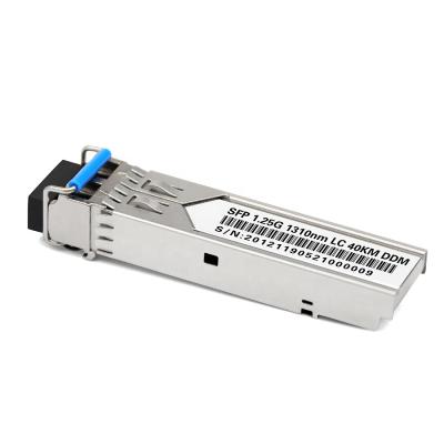 China Chinese FTTH Supplier Single Mode Fiber LC Connector 40km 1.25g 1310nm Dual Fiber SFP Module for sale