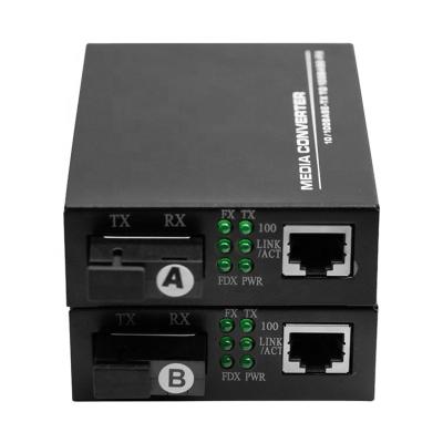 China WDM 25KM FTTH FTTxFTTB Ethernet 10/100Mbps 1310/1550nm Switch Media Converter Single Mode High Quality Single Fiber Fiber Network for sale