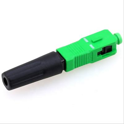 China FTTH SC/APC Fast Connector Green for sale