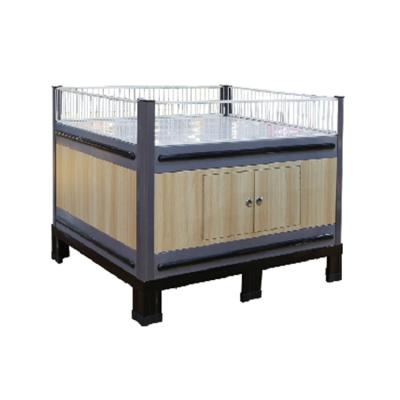 China High Quality Supermarkets Display Supermarket Promotion Counter Table Desk With Cabinet for sale