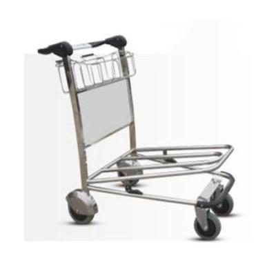 China High End Airport Trolley Four Wheels Stainless Steel Hand Airport Baggage Baggage Trolley for sale