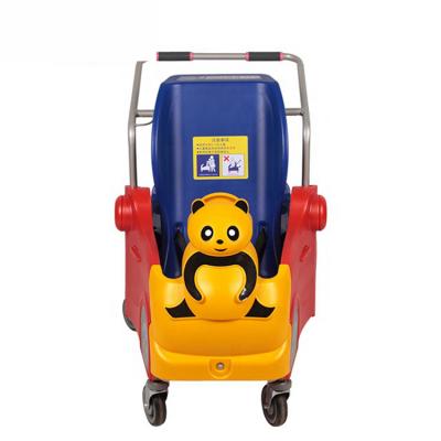 China Unveiling 2020 Supermarket 6 Wheel Children Kids Plastic Shopping Trolley With Toy Car for sale