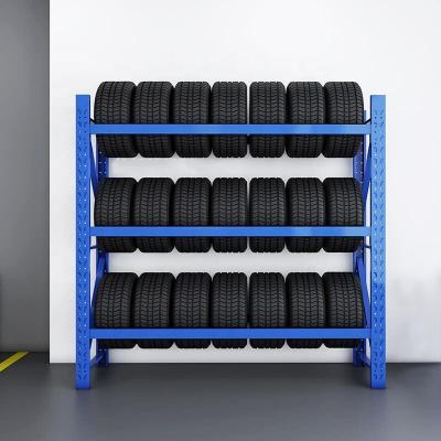 China Heavy Duty Customized Heavy Duty Tire Display Rack Tire Storage Rack for sale