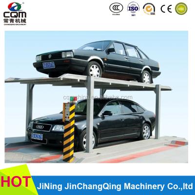 China Post 2 car park lift with double hydraulic stacker CQM-1 for sale