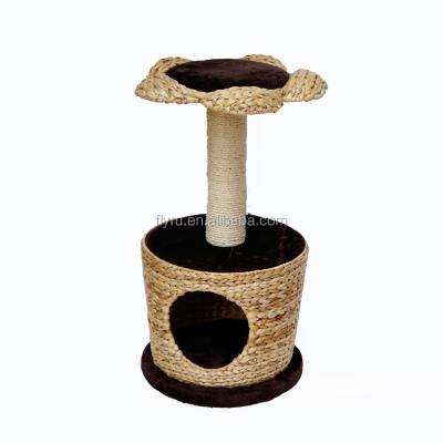 China Sustainable Hot Selling Cat Tunnel Cat Tree With Plush And Sisal Material for sale