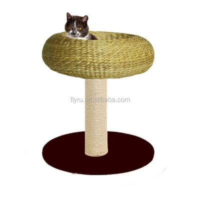 China Cats Toys Furniture Banana Leaf Cat Tree Simple Scratching Post Sustainable Tower for sale