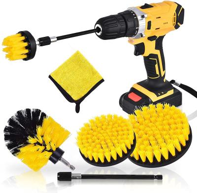 China Viable Drill Brush Attachment Clean Bathroom Surfaces Multipurpose Tub Shower Power Scrubber Cleaner Kit Grout Drill Clean Brush for sale