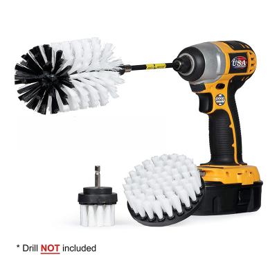 China Sustainable 4-Piece Electric Drill Clean Brush With Extended Accessory Set Suitable For Grout&Floor&Bathtub&Shower&Tile&Bathroom And Kitchen for sale