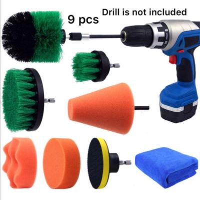 China Sustainable Soft Stiff Clean &Boats&Seats&Carpets&Interiors & Doors White Electric Drill Brush Kit Suitable For Cleaning Cars Shower for sale