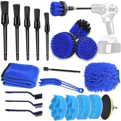 China Car Vents Household Sweeper Car Cleaning Premium Blue Sweeper Brush For Car Wheel Interior Cleaning for sale