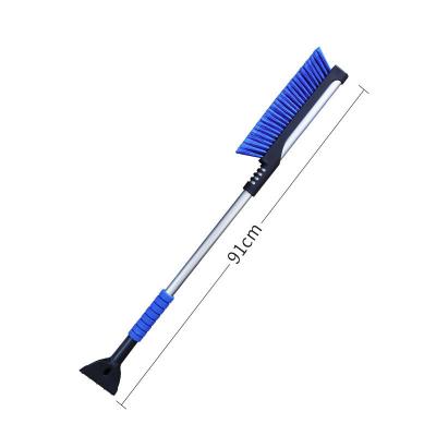 China Sustainable China Factory Blue And Black Car Snow Brush With Squeegee And Ice Scraper For Cold Winter for sale