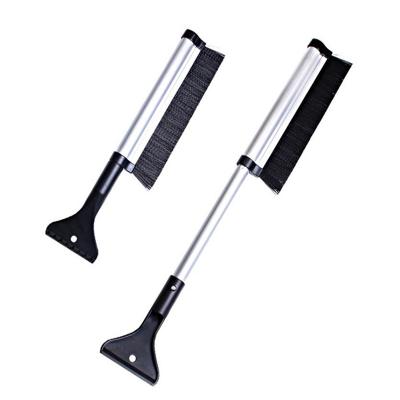 China Sustainable Extendable Snow Brush With Squeegee Ice Scraper Telescoping Foam Handle For Car Trucks SUV for sale