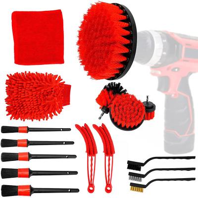 China 15 Pieces Car Viable Border Beauty Electric Drillbrush Air Conditioning Detail Brush for sale