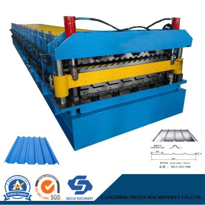 China Double Layer Roof Forming Machine/Dual Layer Metal Roofing Tile Making Machine for sale