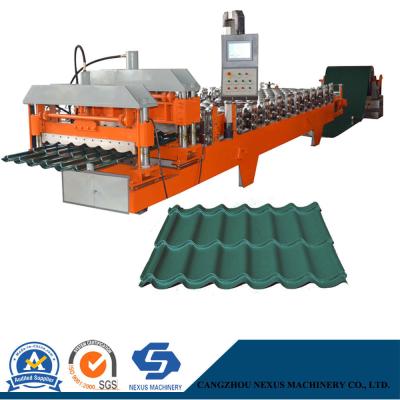 China Step Section Roof Tile Making Cold Roll Forming Machine for sale