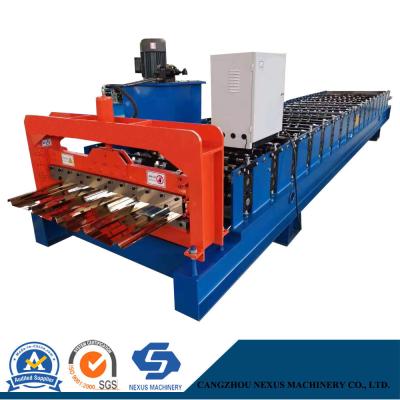 China Glazed Roof Tile Sheet Making Roll Forming Machine Alu Zinc Panel Cold Roofing Machine for sale