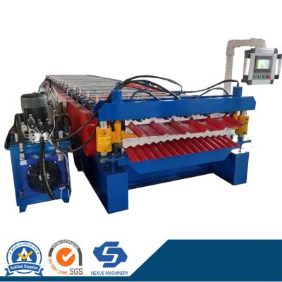 China 2 in 1 Double Layer Steel Roof Sheet Roll Forming Machine Made for Nigeria Market for sale