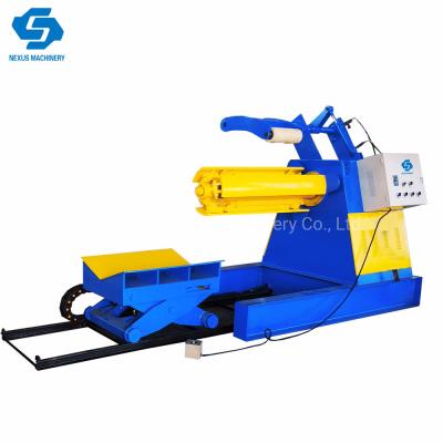 China Nexus Machinery Hydraulic Uncoiler/Decoiler/Decoiling Uncoiling Machine with Carrying Car for Metal Roll for sale