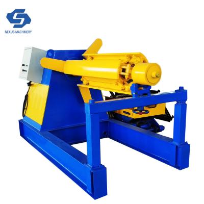 China 5 Tons Hydraulic Decoiler with Heading Support/Metal Coils Distributor for sale