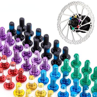 China Metal Bicycle Color Brake Disc Screws Mountain Bike Disc Screws Color T25 Disc Brake Pad M5*10 for sale