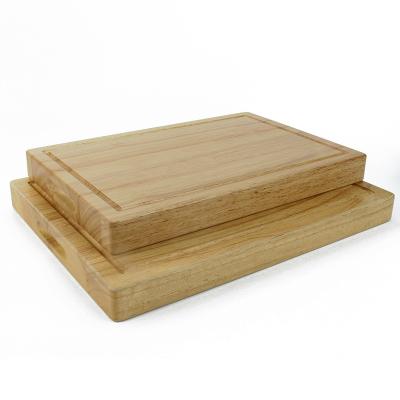 China Sustainable Premium Eco Friendly Rectangle Butcher Stall Oak Wood Wooden Cutting Board for sale