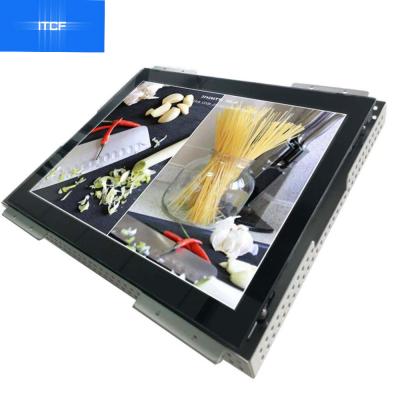 China Standard Indoor Supermarket 15inch VGA+DVI+AUDIO+USB Capacitive Touch Monitor In Home Furniture 1024*768 for sale