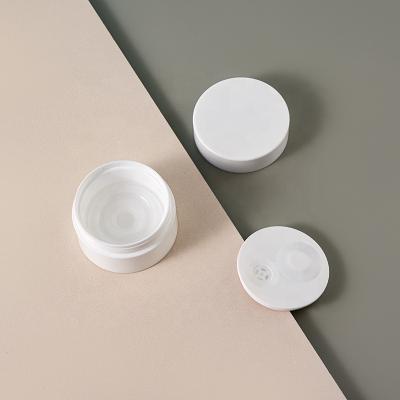 China Stock PP Lids Food Grade 30ml 50Ml Yiwu Cosmetic Plastic Cream White Round Plastic Jar for sale