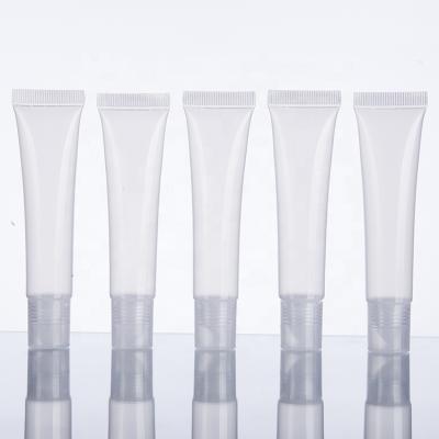 China Lip Gloss Packaging Stock Clear 15ml Short Pouch Lip Gloss Tube for sale