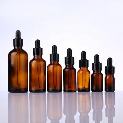 China Amber Dropper Glass 5ml Bottle Cosmetic Stock Essential Oil for sale