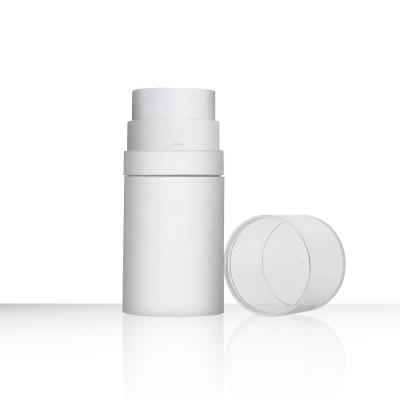 China New Vacuum 30 50 100ml Cosmetic Plastic Container White Face Cream Bottles PP Airless Pump Top Bottle for sale