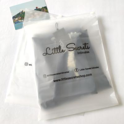 China BIODEGRADABLE Self Zip Lock Resealable Custom Clothing Packaging Slider Plastic Frosted Bag, Good Quality Opp PVC Plastic Bag For Clothing for sale