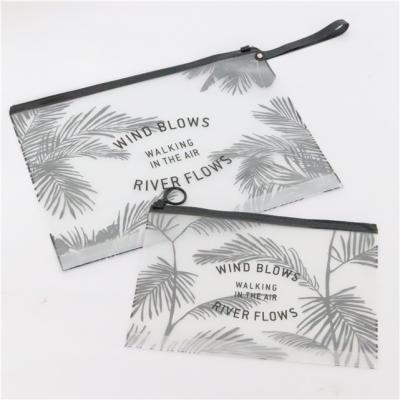 China Popular BIODEGRADABLE wing house cat design custom frosted PVC zipper bag storage bag with zipper for hoodies swimwear packaging with handle for sale