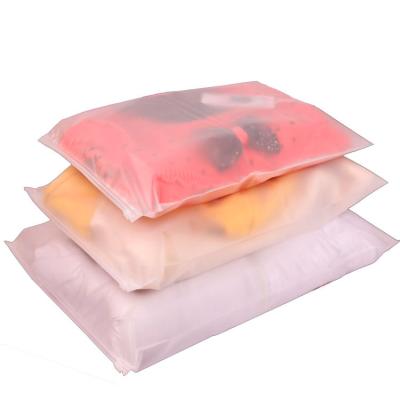 China BIODEGRADABLE CPE Resealable Soft Plastic Slider Ziplock Bag Clothes Packaging for sale