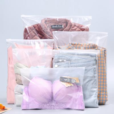 China BIODEGRADABLE transparent pe plastic zip tote bag for packing clothes for sale