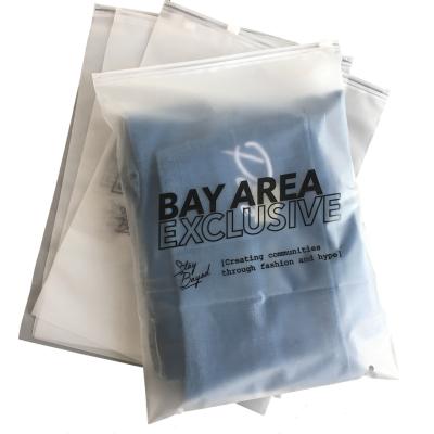 China BIODEGRADABLE transparent pe plastic zip tote bag for packing clothes for sale