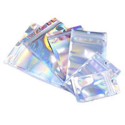 China Cat Waterproof Resealable Holographic Packing Home Wing Bag Mylar Foil Smell Proof Storage Ziplock Baggies Baggies for sale