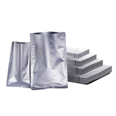 China Custom Clear Silver Barrier Aluminum Foil Pouch Heat Seal Aluminum Foil Bags With Tear Notch for sale