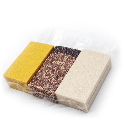 China Safety Transparent Rice Brick Bag Vacuum Rice Packing Middle Sealing Bag for sale