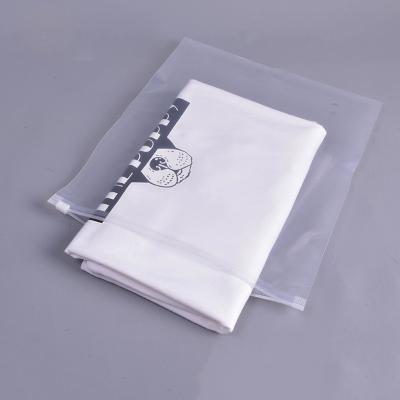 China PE Garment Zipper Bag Transparent Frosted Clear Decoration Recyclable Plastic Bag Cartoon High Thickened Waterproof Thickened Bag for sale