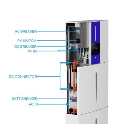 China OEM ODM 5kw 10kw Home Available Hybrid Off Hoop Solar Power Inverters All In One Ess Solar Power System for sale