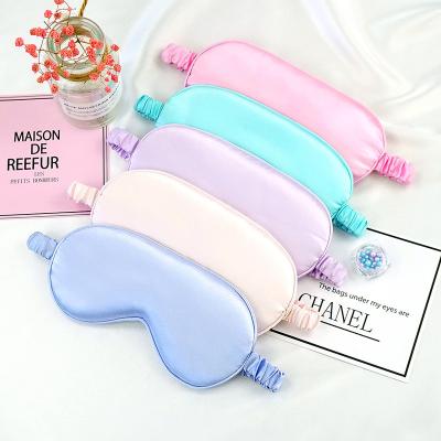 China Soft Silk Satin Eye Cover Sleep Women Under Eye Mask Custom Made Eye Mask for sale