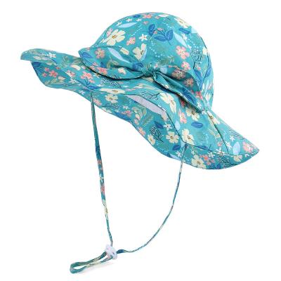 China Sun protection 2022 spring and summer European and American children sun hat children sunscreen beach hat Amazon printing cotton outdoor fisherman hat for sale