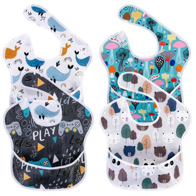 China Customizable Waterproof Soft Adjustable Toddler Bib Baby Feeding Bibs Washable Easily Clean Cute For Babies Girl And Boy Bag Age for sale