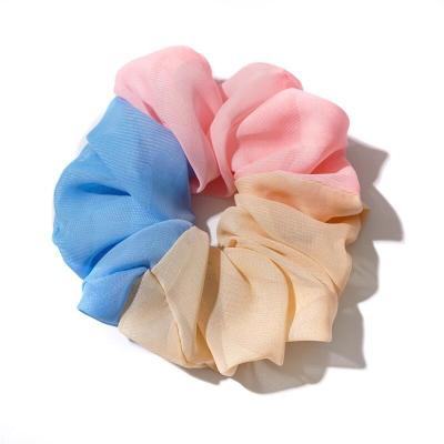 China Water Color Satin Hair Accessories Large Hair Scrunchies Large Hair Decoration Girls Hair Tie For Women for sale