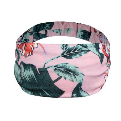 China Non Slip Sheets Printed Elastic Sports Headbands Non Slip Workout Headband Moisture Wicking Headband For Yoga Running Sports Fitness for sale