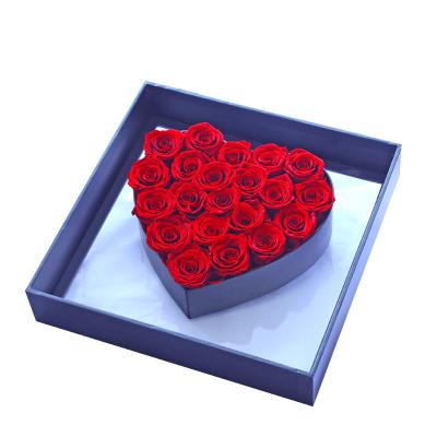 China Bridal Bouquets Real Touch Angle Heart Handmade Wholesale Gift Box Preserved Flower For Chrismas Day Valentine's Day for sale