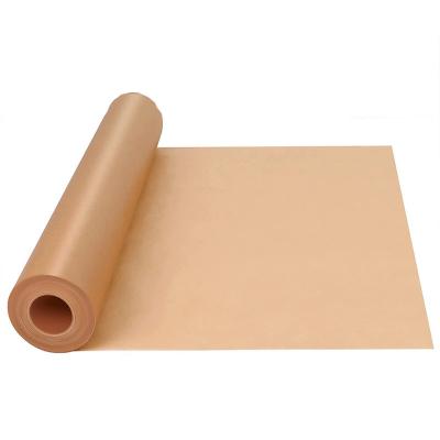 China Eco-Friendly Non-Stick Kraft Paper Non-Stick Silicon Coated Unbleached For Bake Silicone Parchment Paper Roll Printing Parchment Paper for sale