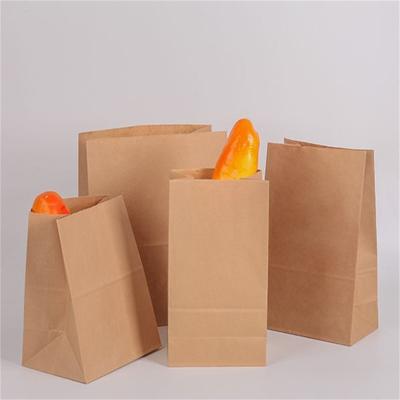 China Recyclable Compostable Colorful Dry Wrap Wax White Paper Craft Sealed Food Delivery Carry Bags Bulk for sale